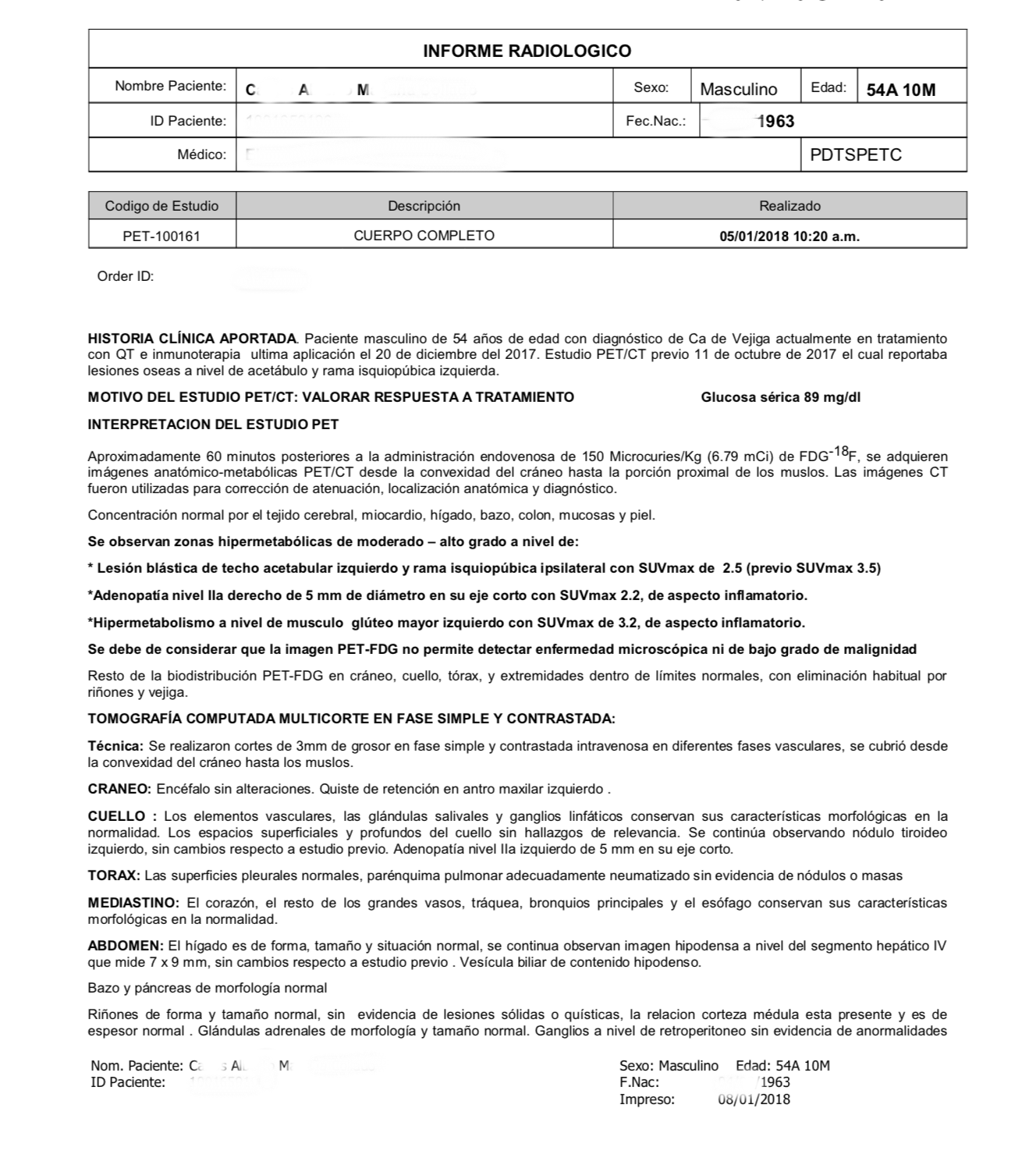 LifEscozul® - C.A.M. 1 - Cáncer de Vejiga