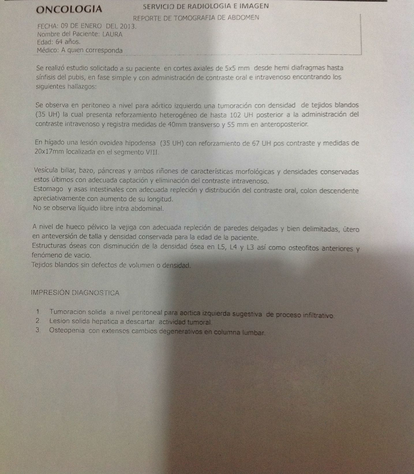 LifEscozul® - Laura 15 - Cáncer de Páncreas