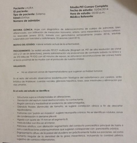 LifEscozul® - Laura 5 - Cáncer de Páncreas