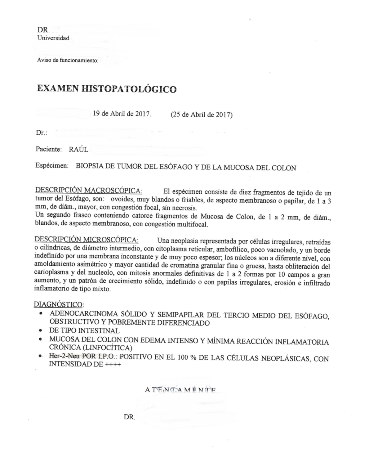 LifEscozul&reg; - Raúl 1 - Cáncer Gástrico Intestinal