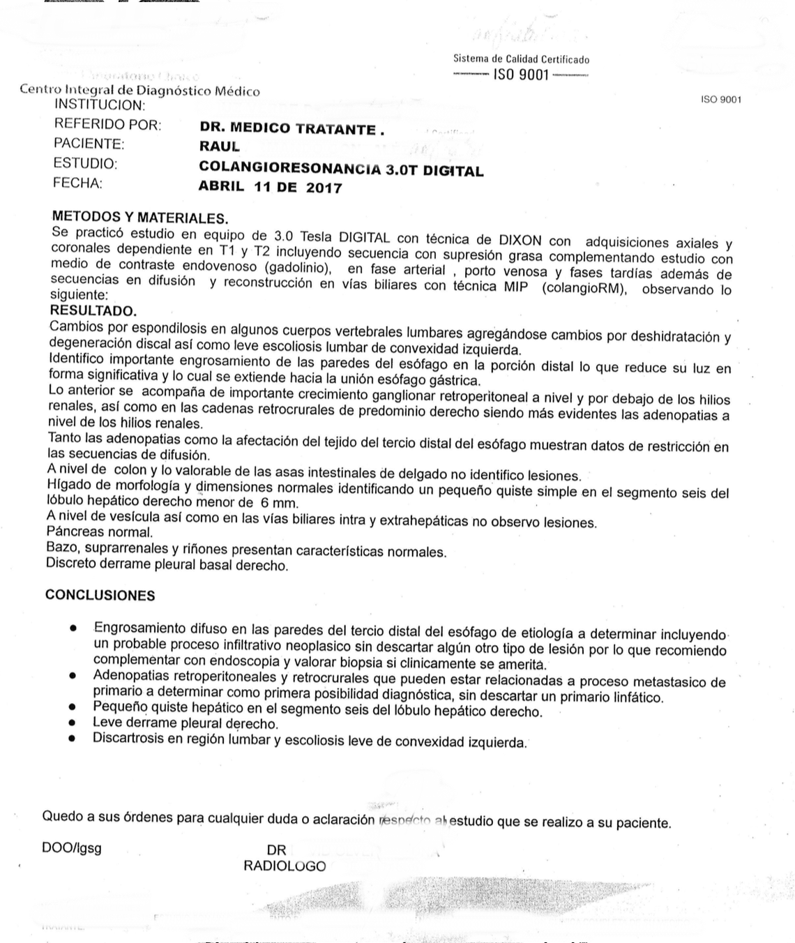 LifEscozul&reg; - Raúl 2 - Cáncer Gástrico Intestinal