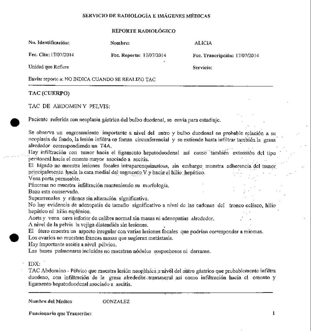 LifEscozul&reg; - Alicia 4 - Cáncer Gástrico Intestinal
