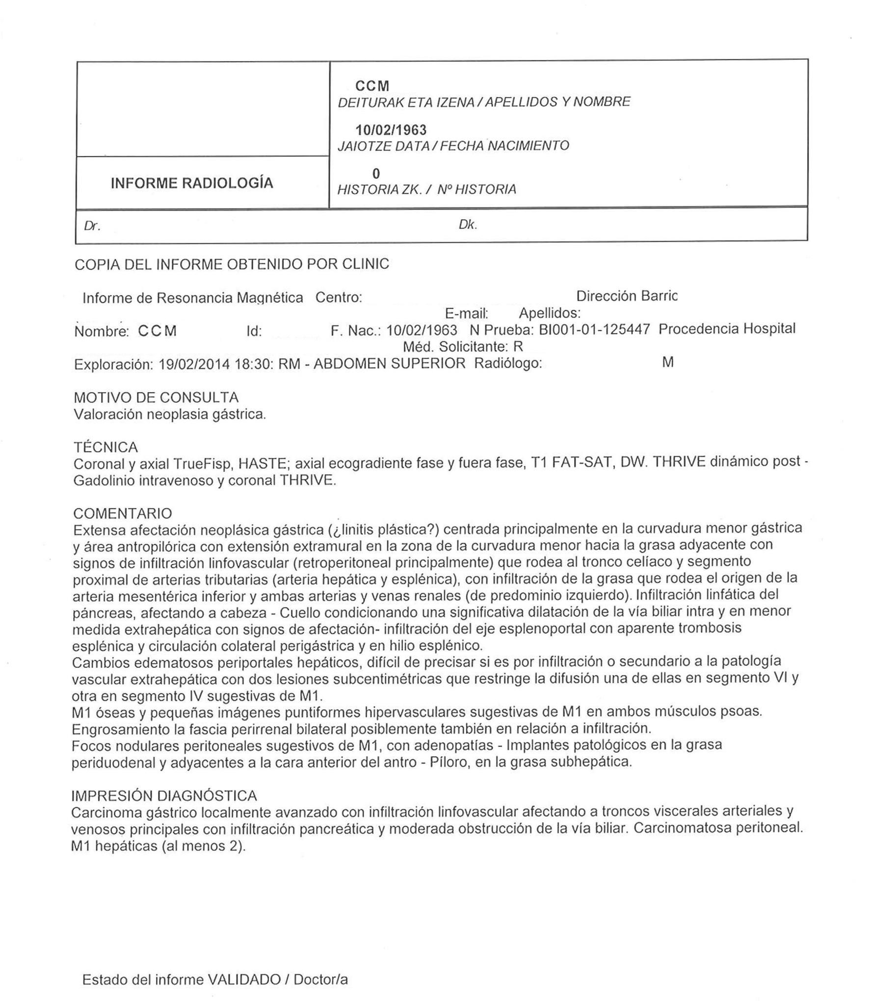 LifEscozul&reg; - Carlos 1 - Cáncer Gástrico Intestinal