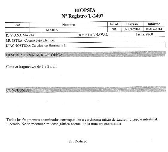 LifEscozul&reg; - María 1 - Cáncer Gástrico Intestinal