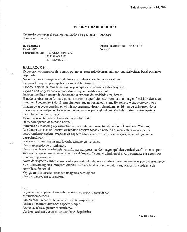 LifEscozul&reg; - María 4 - Cáncer Gástrico Intestinal