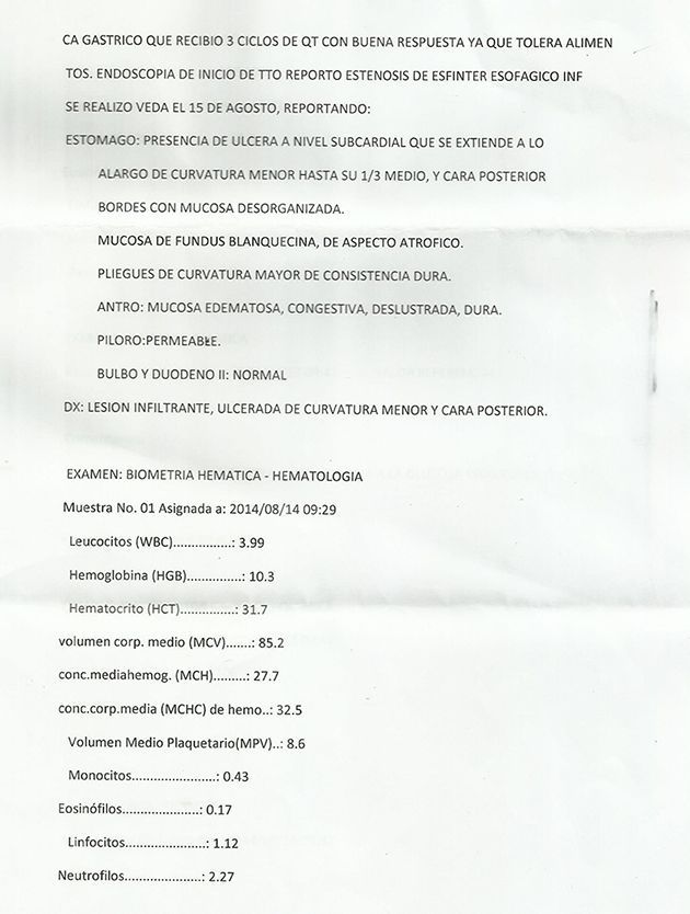 LifEscozul&reg; - Vicente 5 - Cáncer Gástrico Intestinal