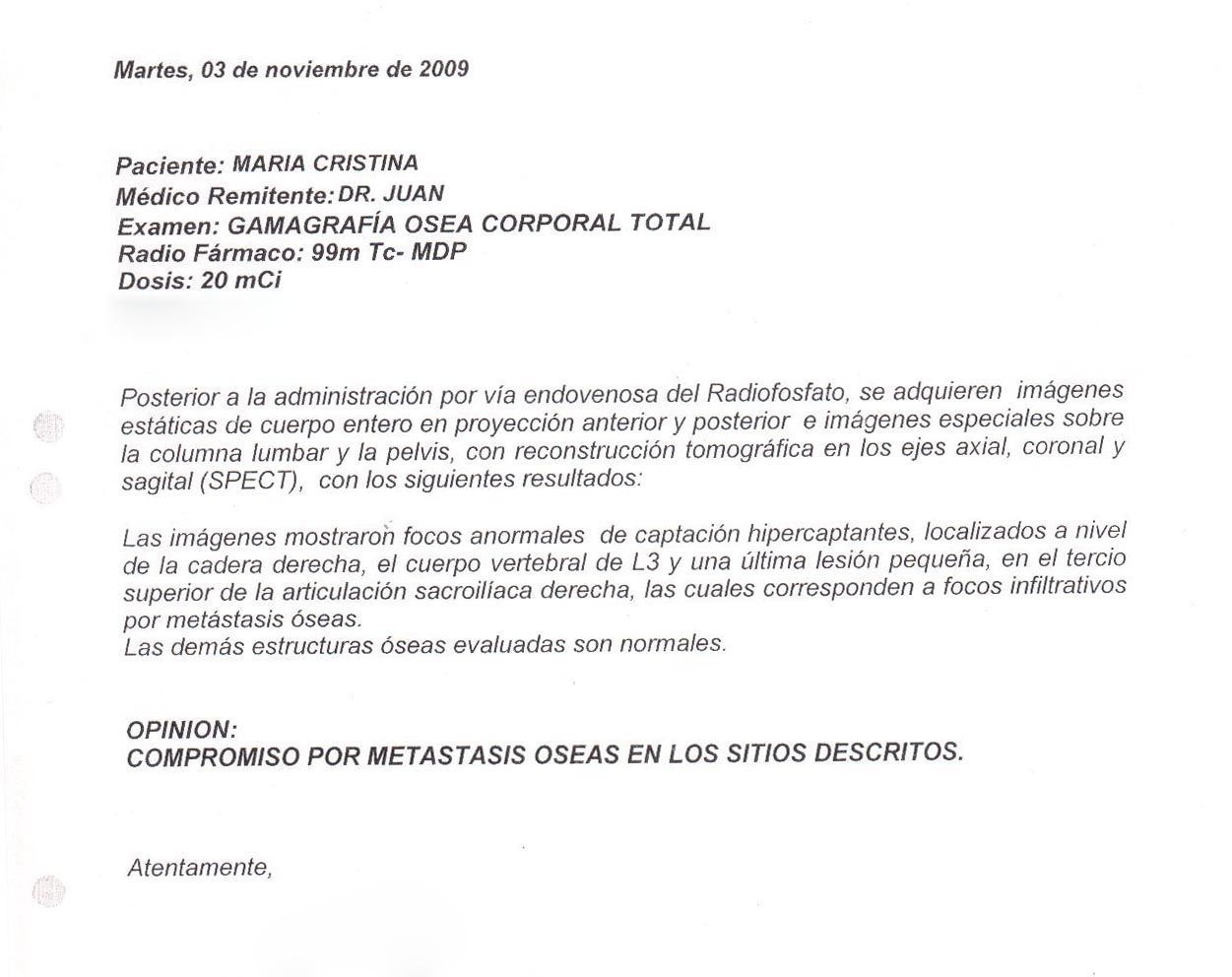 LifEscozul&reg; - María Cristina 3 - Cáncer de Mámas