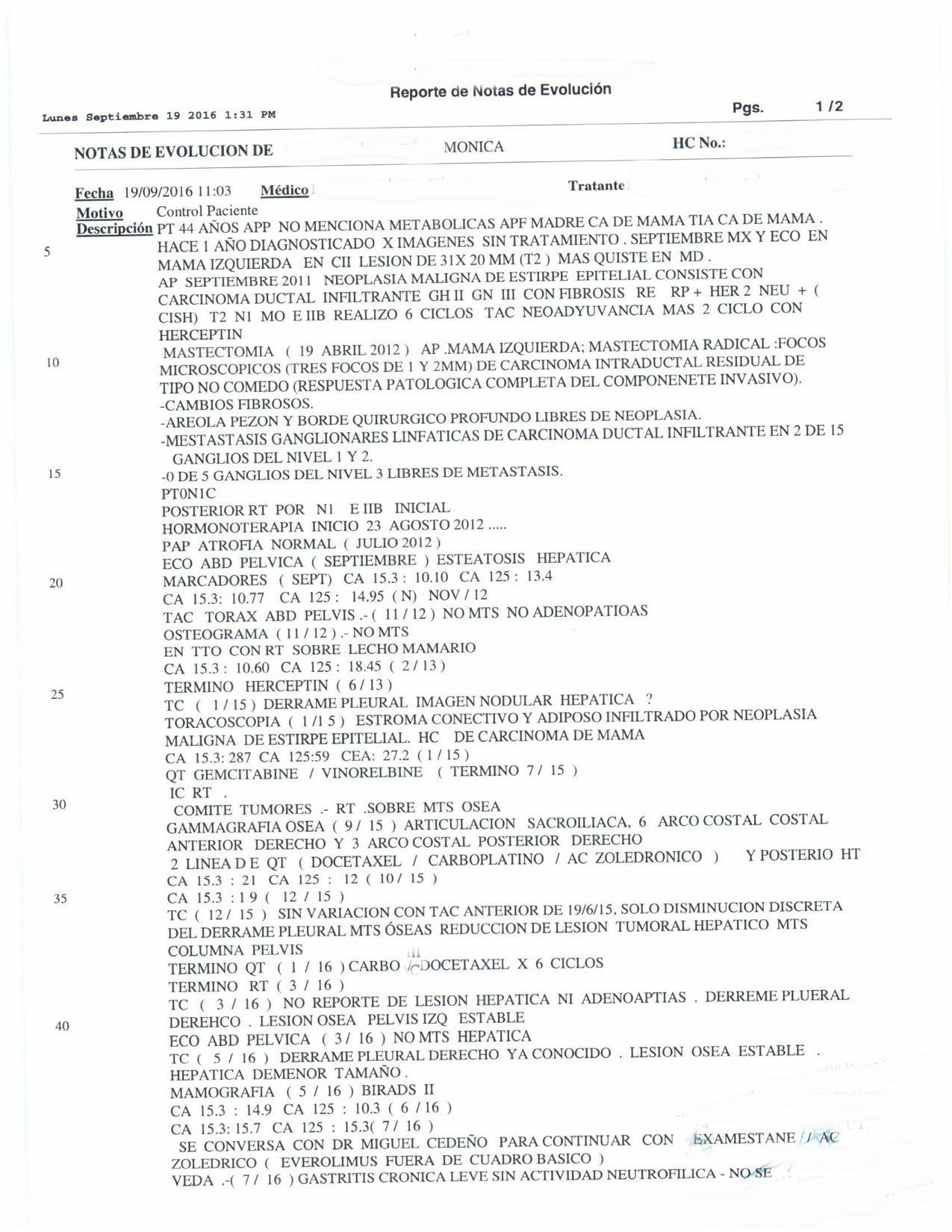 LifEscozul&reg; - Mónica 5 - Cáncer de Mámas