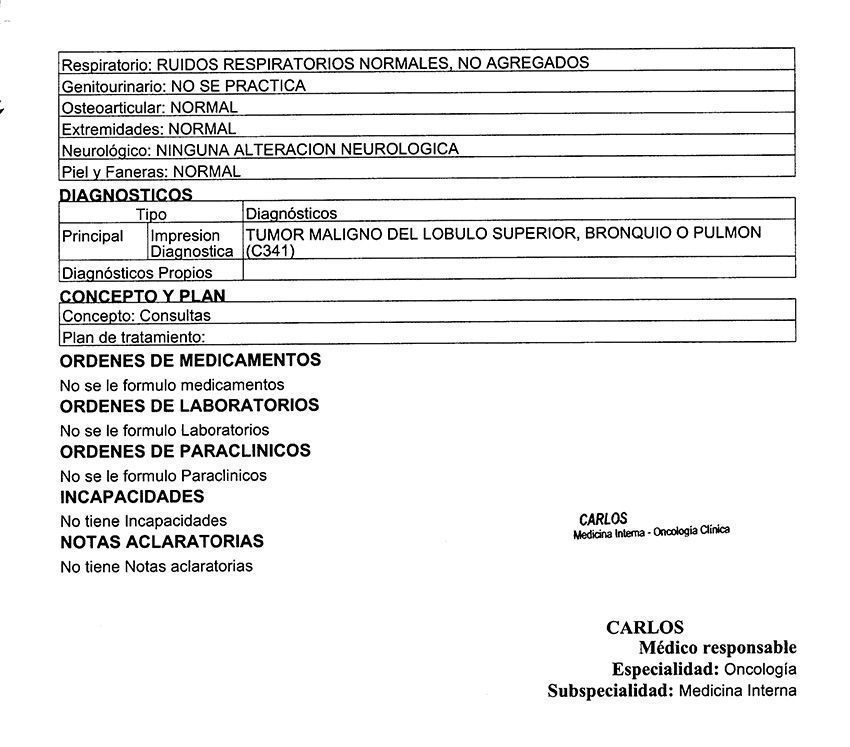 LifEscozul® - Luis 14 - Cáncer de Pulmon