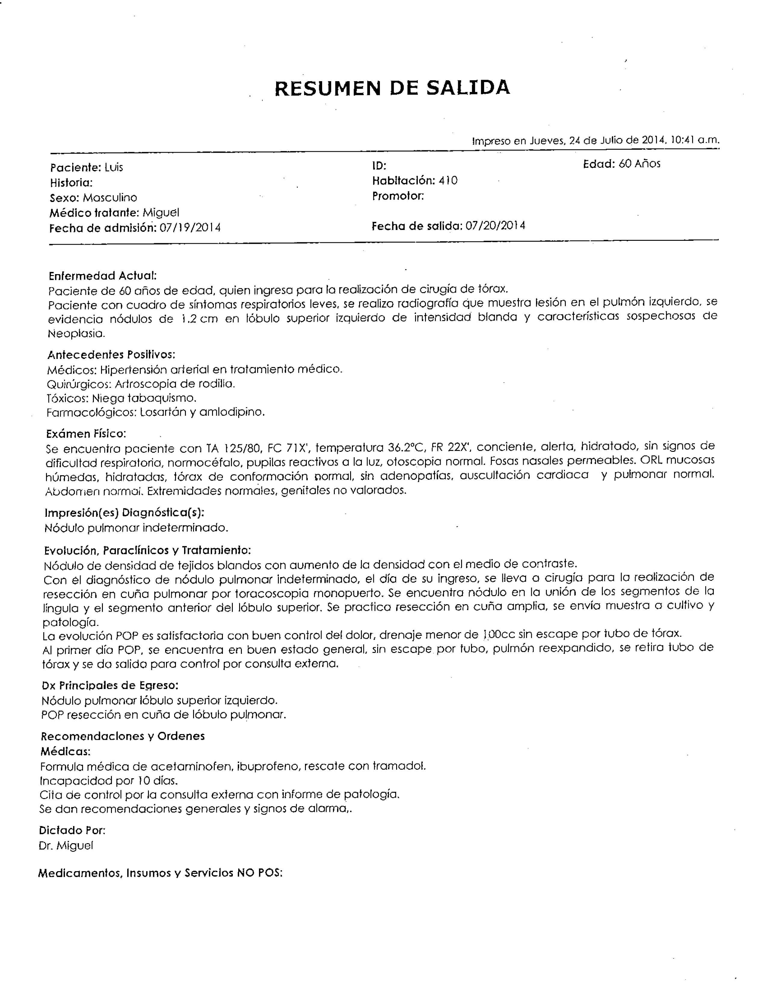 LifEscozul® - Luis 2 - Cáncer de Pulmon