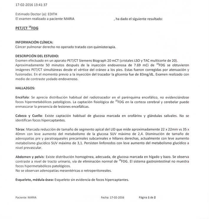 LifEscozul® - María 2 - Cáncer de Pulmon