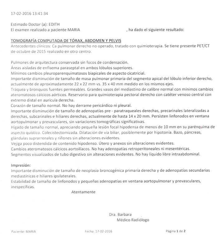 LifEscozul® - María 4 - Cáncer de Pulmon