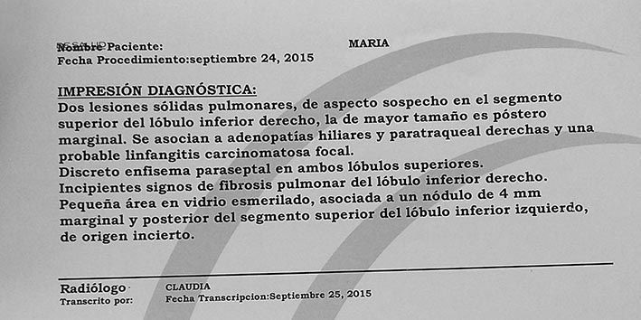 LifEscozul® - María 8 - Cáncer de Pulmon