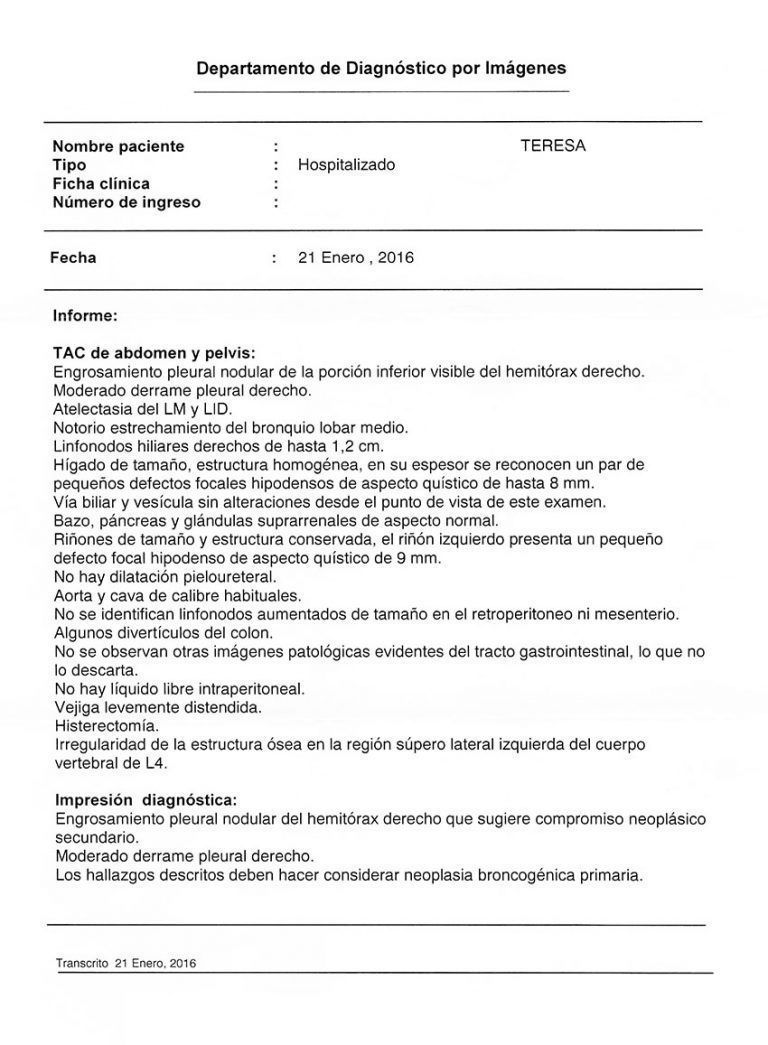 LifEscozul® - Teresa 7 - Cáncer de Pulmon