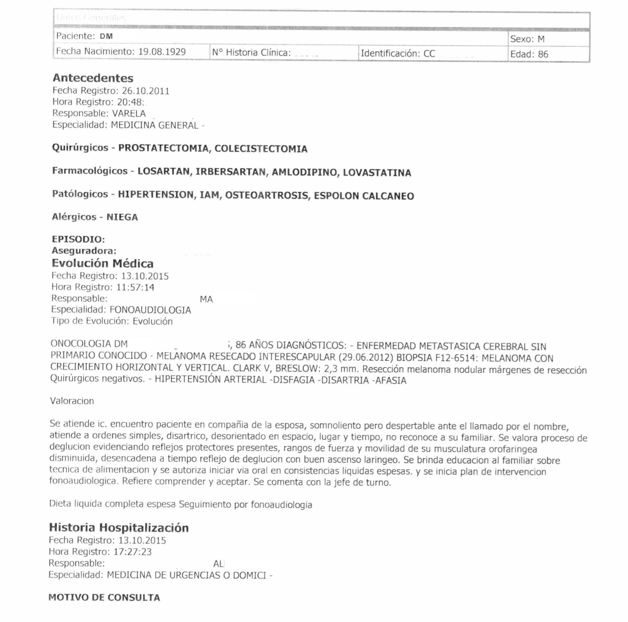 LifEscozul® - Danilo 1 - Cáncer Metastático Primario Desconocido