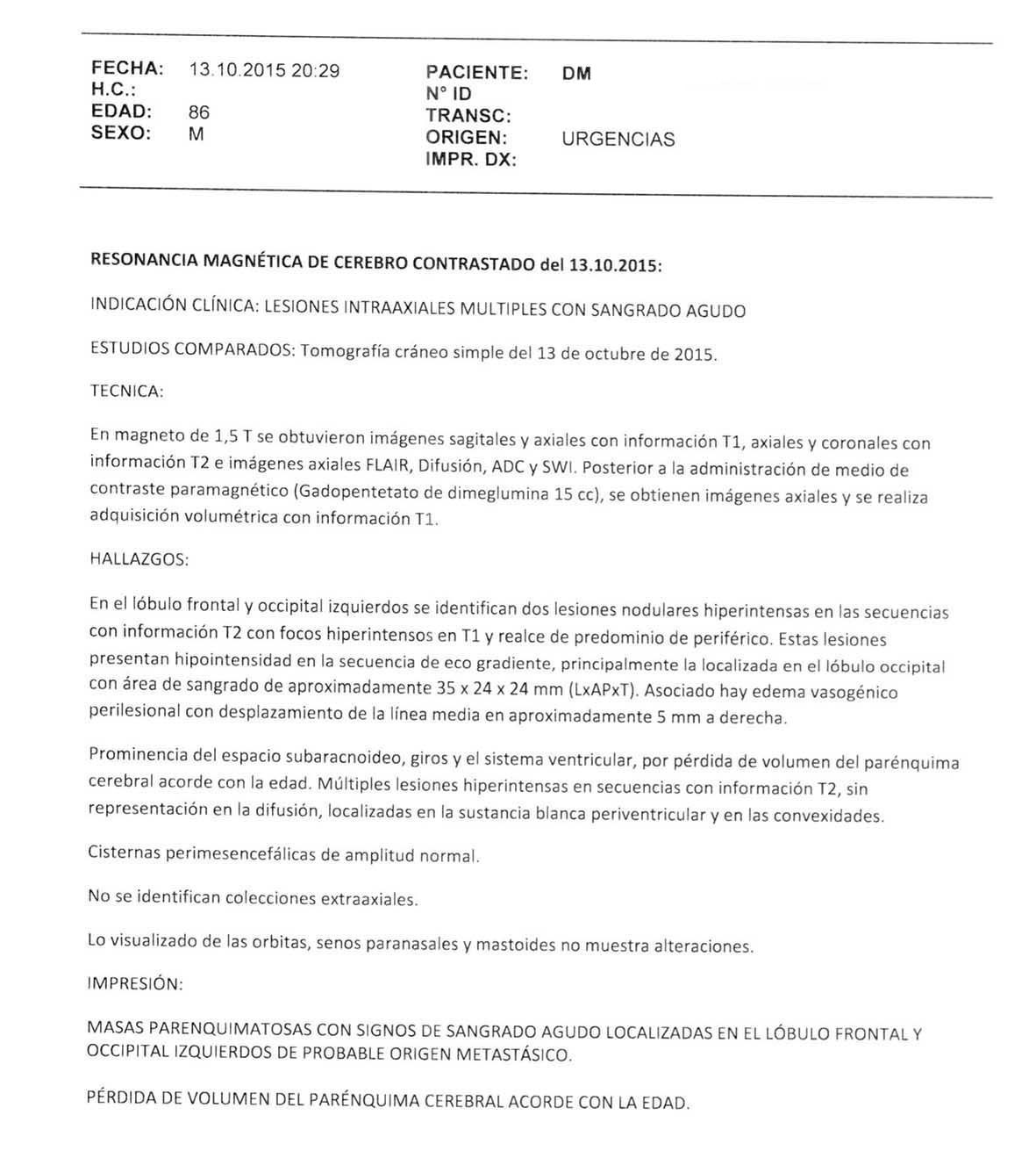 LifEscozul® - Danilo 12 - Cáncer Metastático Primario Desconocido