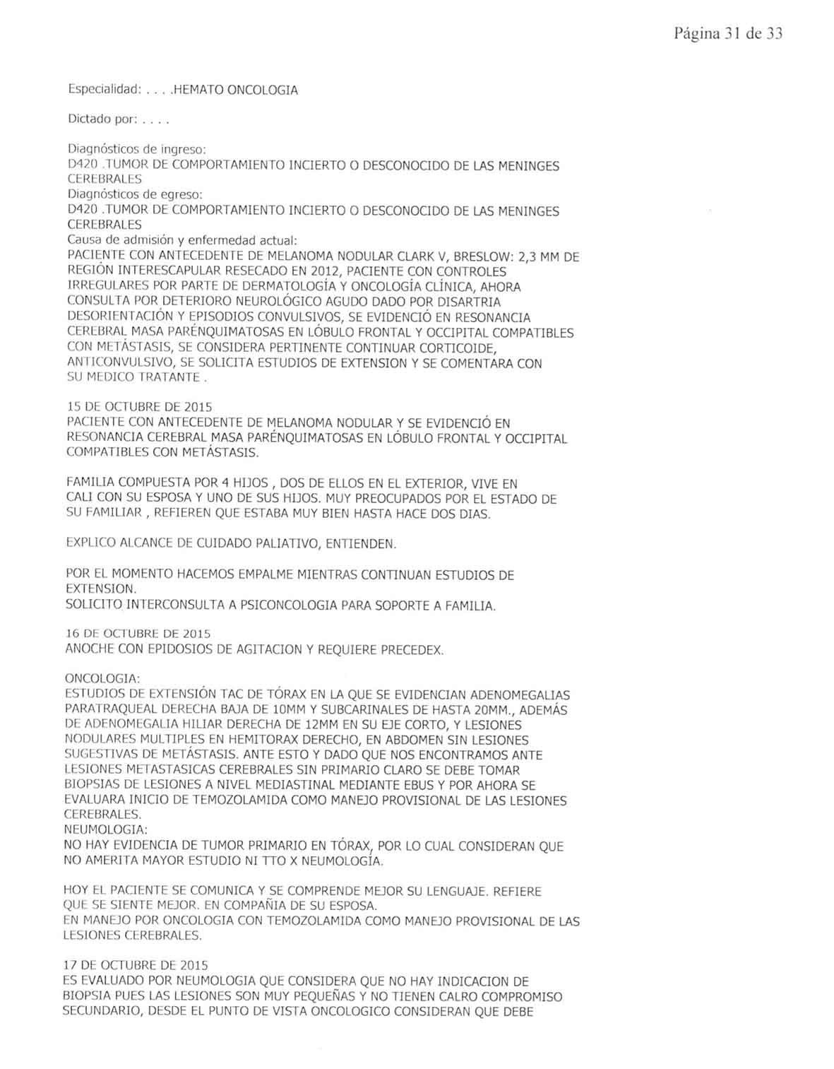 LifEscozul® - Danilo 2 - Cáncer Metastático Primario Desconocido