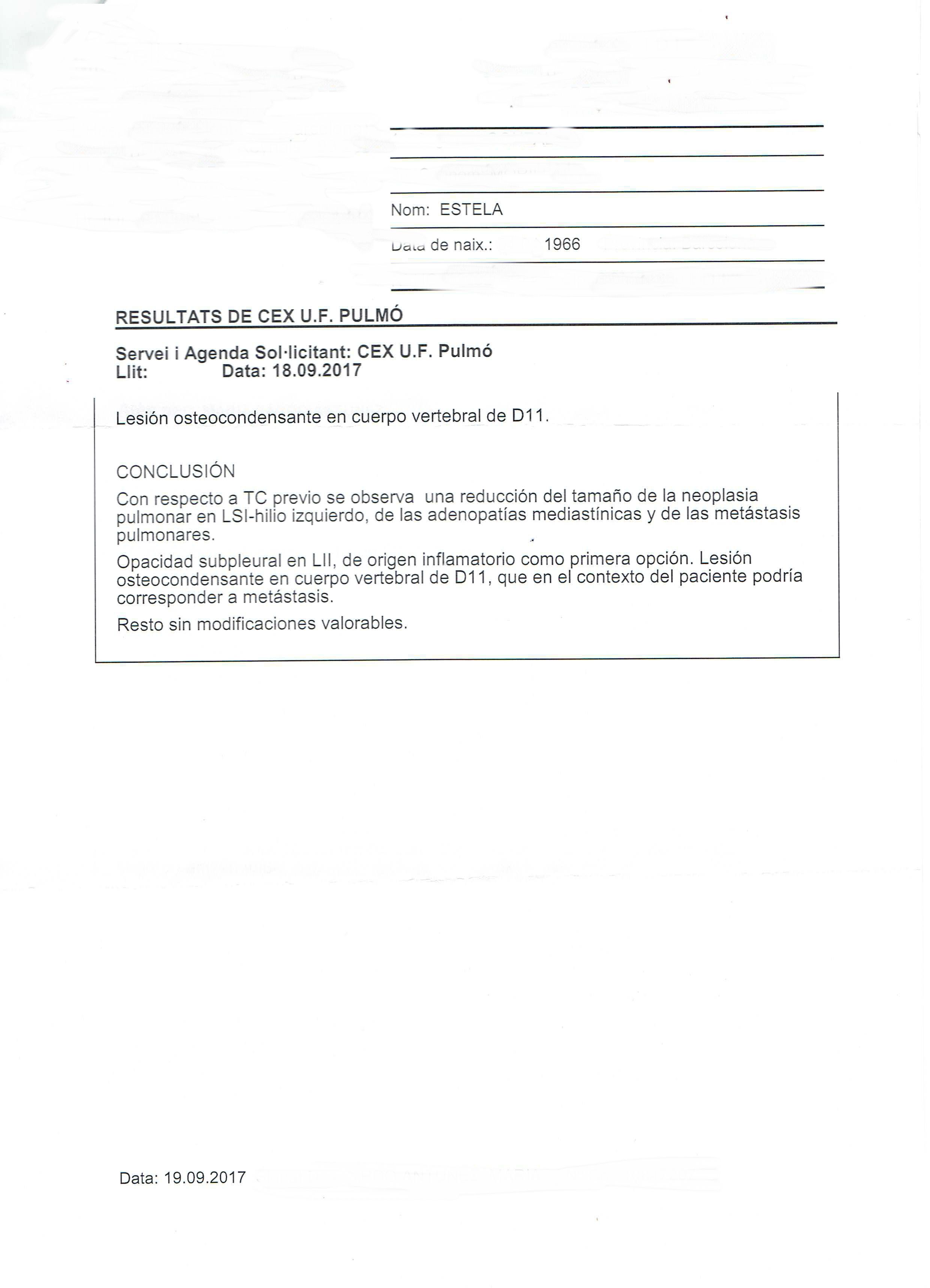 LifEscozul® - Estela 1 - Cáncer de Pulmon