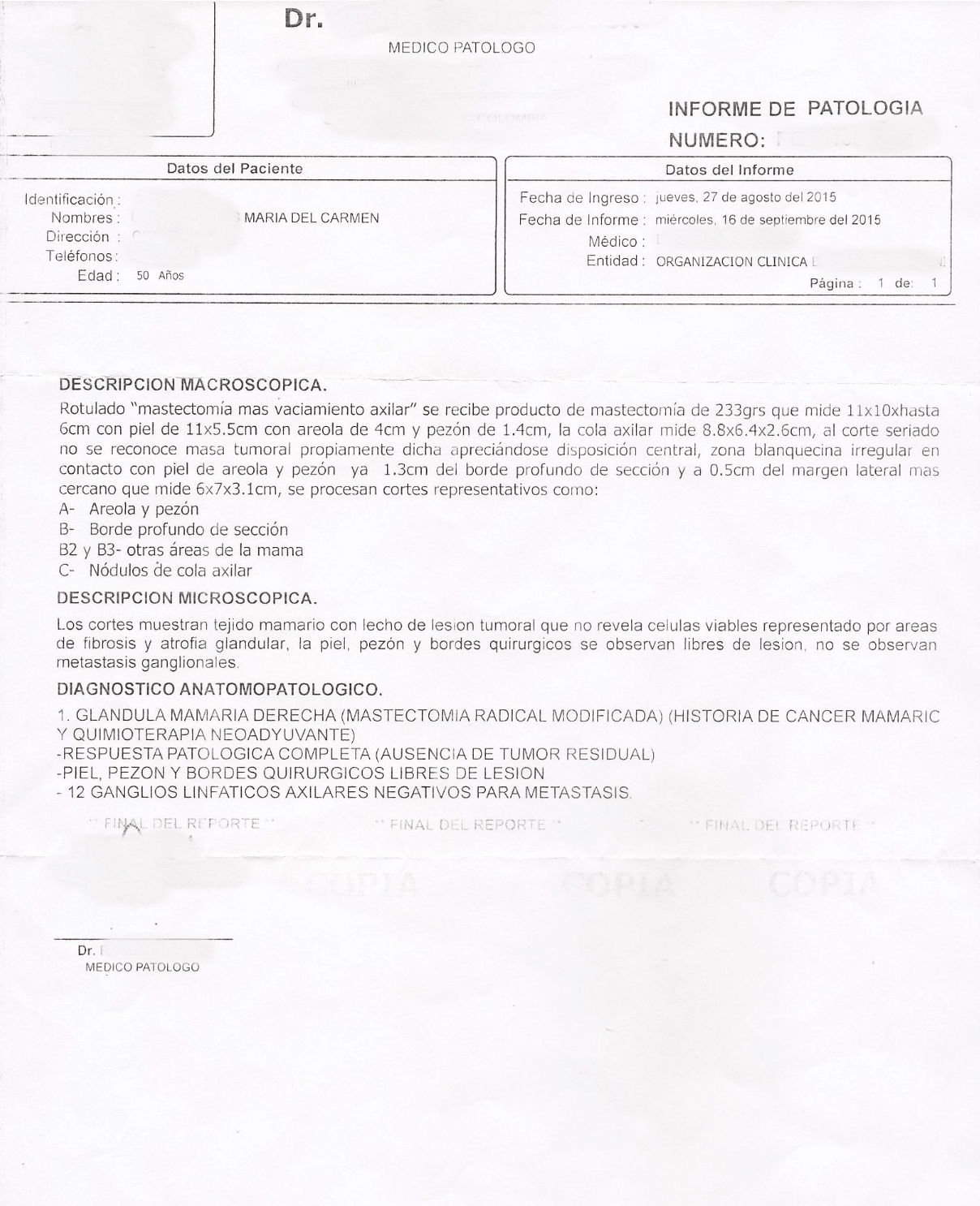 LifEscozul&reg; - María del Carmen 3 - Cáncer de Mámas