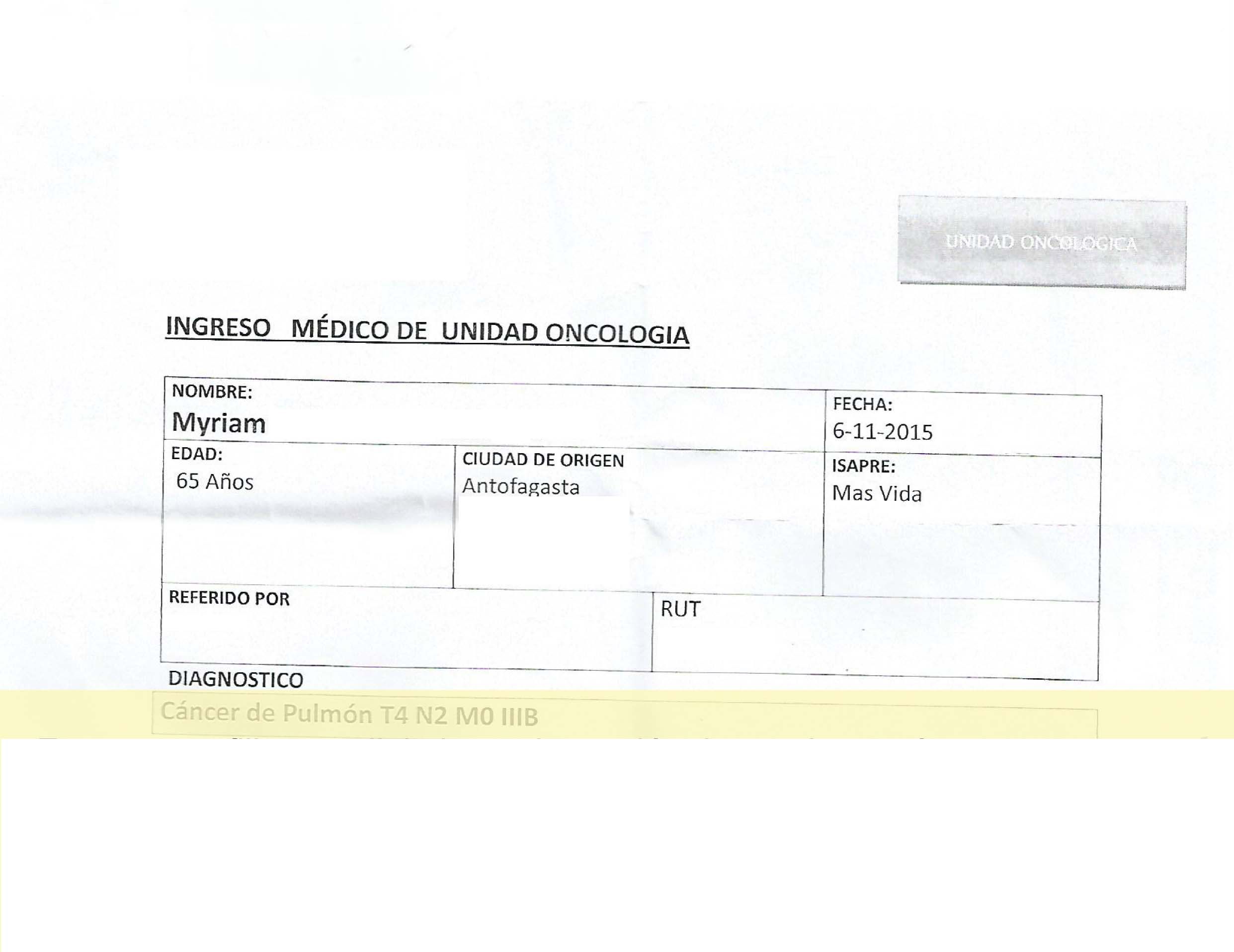 LifEscozul® - Miriam 6 - Cáncer de Pulmon