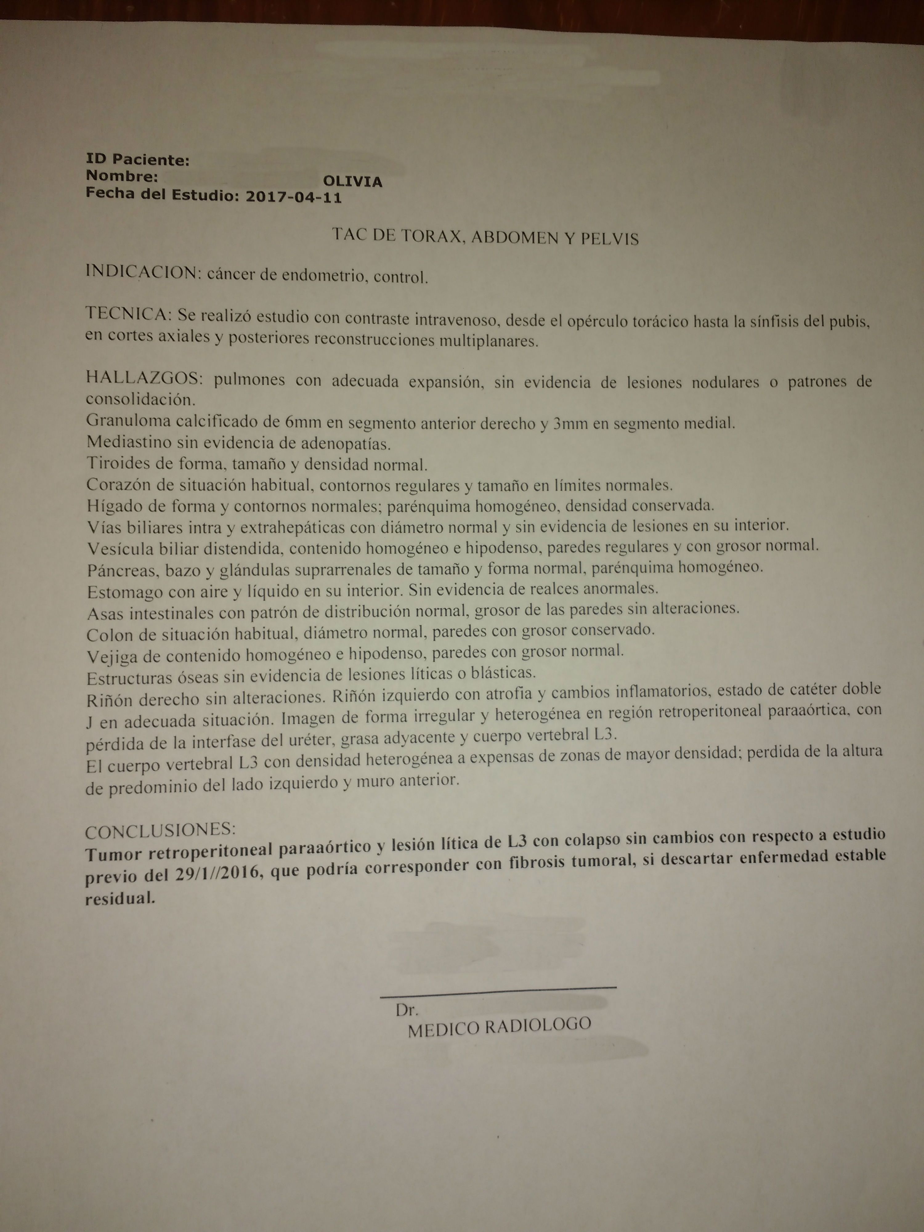 LifEscozul® - Olivia 2 - Cáncer de Útero y Cervix