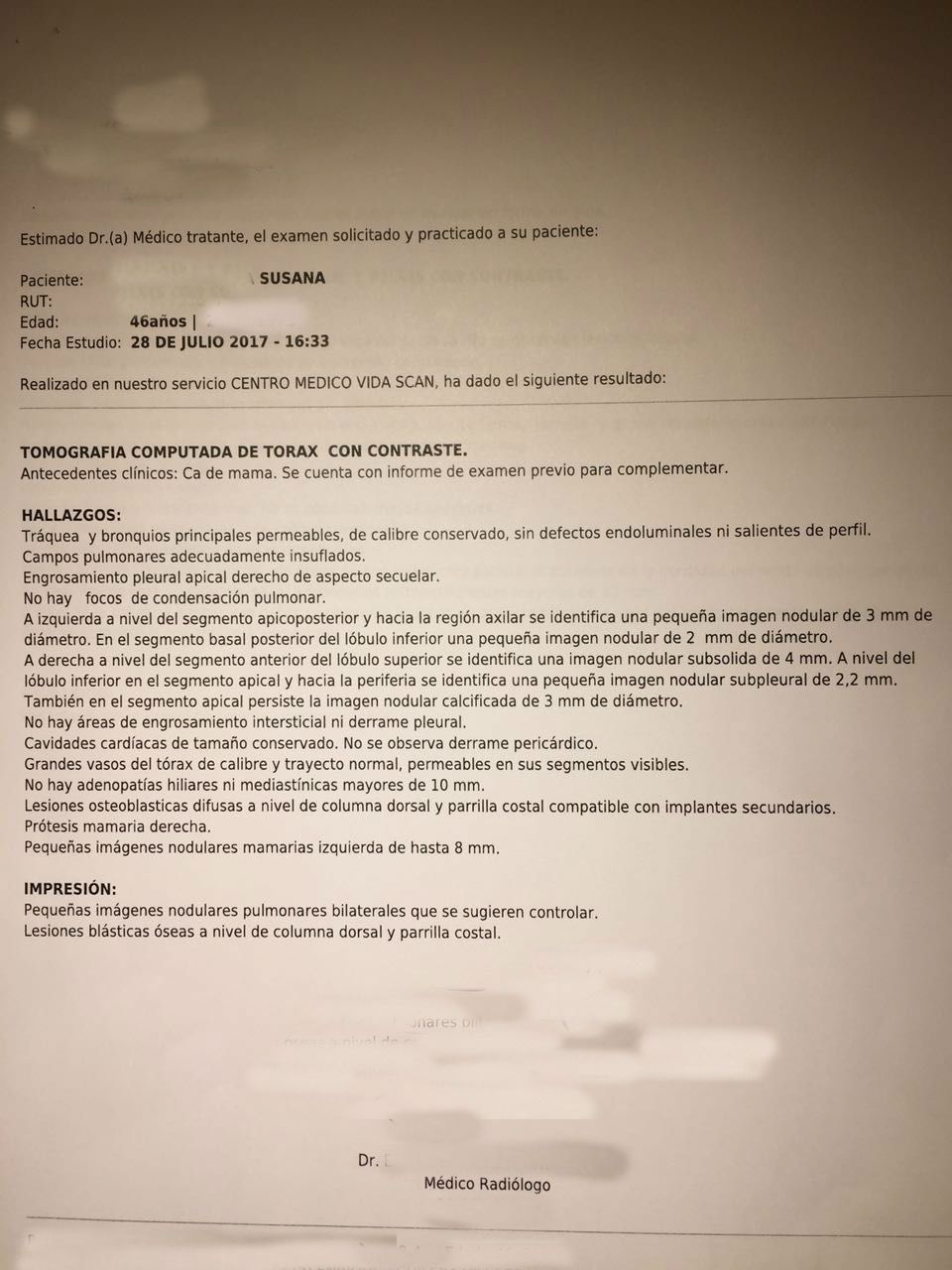 LifEscozul&reg; - Susana 44a 6 - Cáncer de Mámas