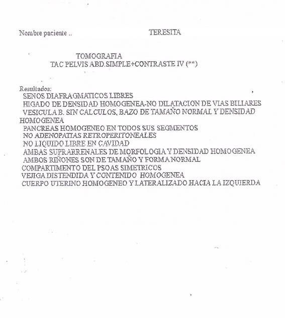 LifEscozul® - Teresita 3 - Cáncer de Ovarios