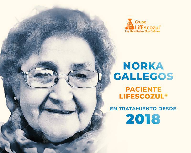 Norka Gallegos - Cáncer de Pulmón - Resultados con LifEscozul&reg;